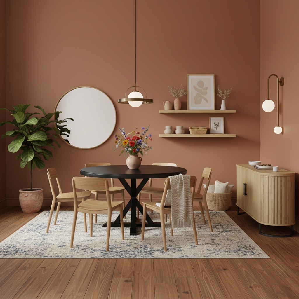 Vintage Dining Room Design with Earth Tones - Home Interior Design ...