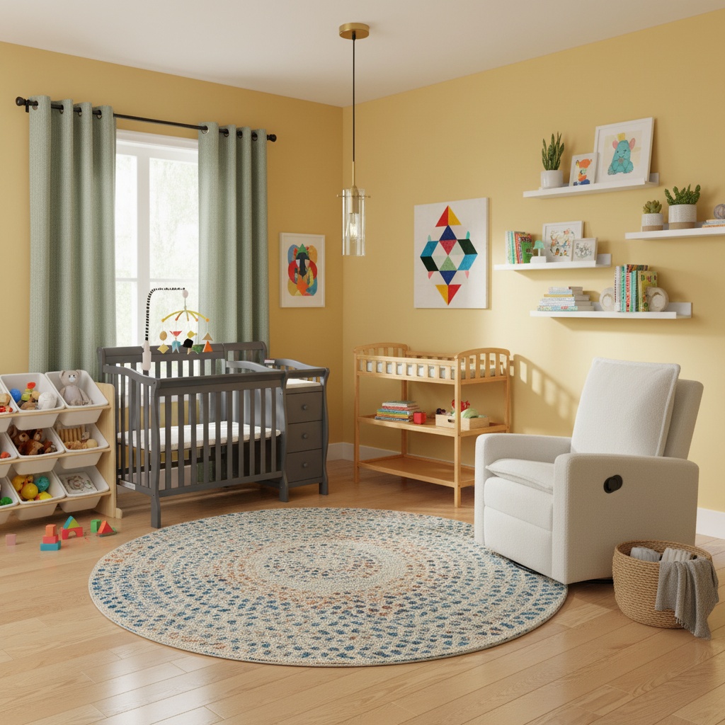 Home Interior Design: Industrial Nursery Ideas with Bold Colors - Artevia