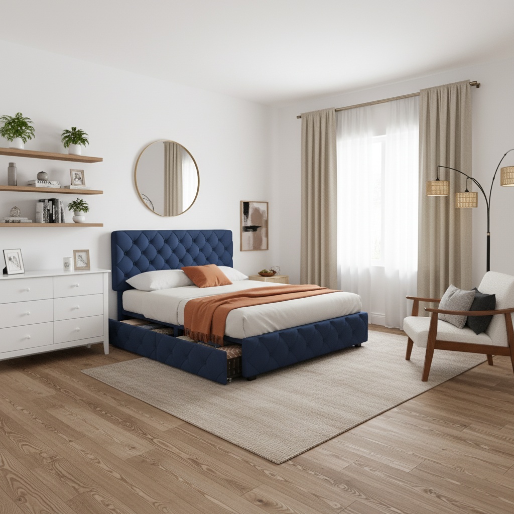 Home Interior Design: Create a Scandinavian Bedroom with Monochrome ...