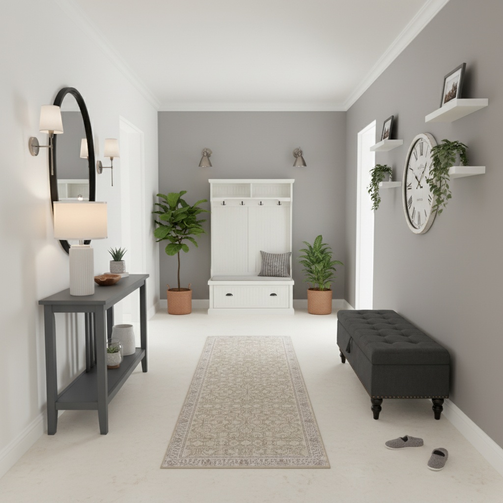 Vintage Hallway Design: Neutral Colors for Timeless Elegance | Home ...