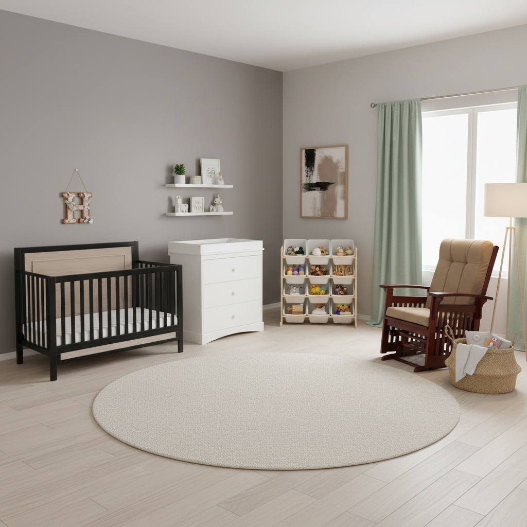 Rustic Nursery Design with Monochrome Tones | Home Interior Design Tips ...