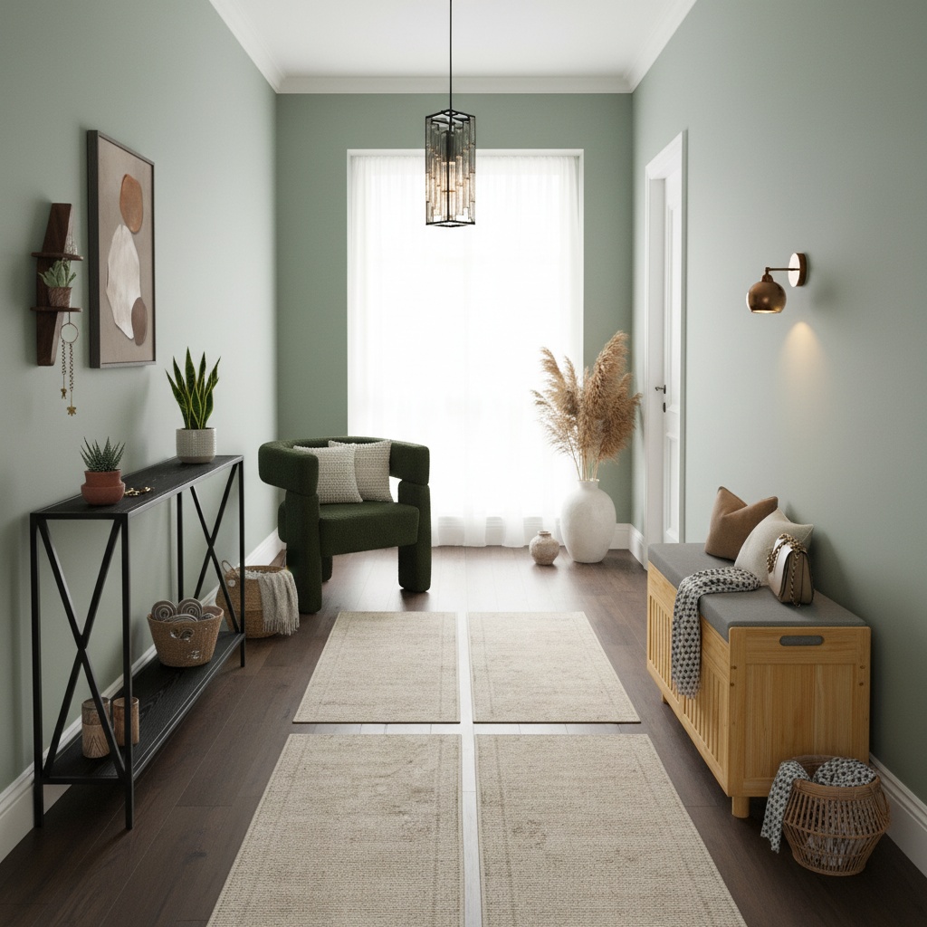 Japanese Style Hallway with Earth Tones: Home Interior Design Ideas ...