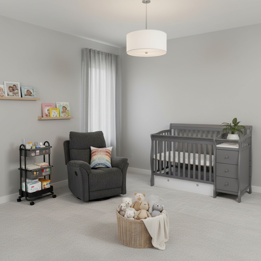 Futuristic Nursery Interior Design with a Monochrome Twist - Artevia