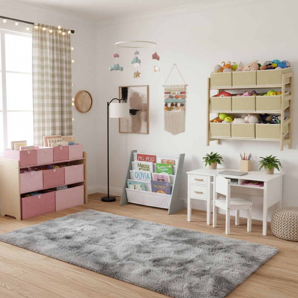 Industrial Kids Room Design with Earth Tones - Home Interior Design ...