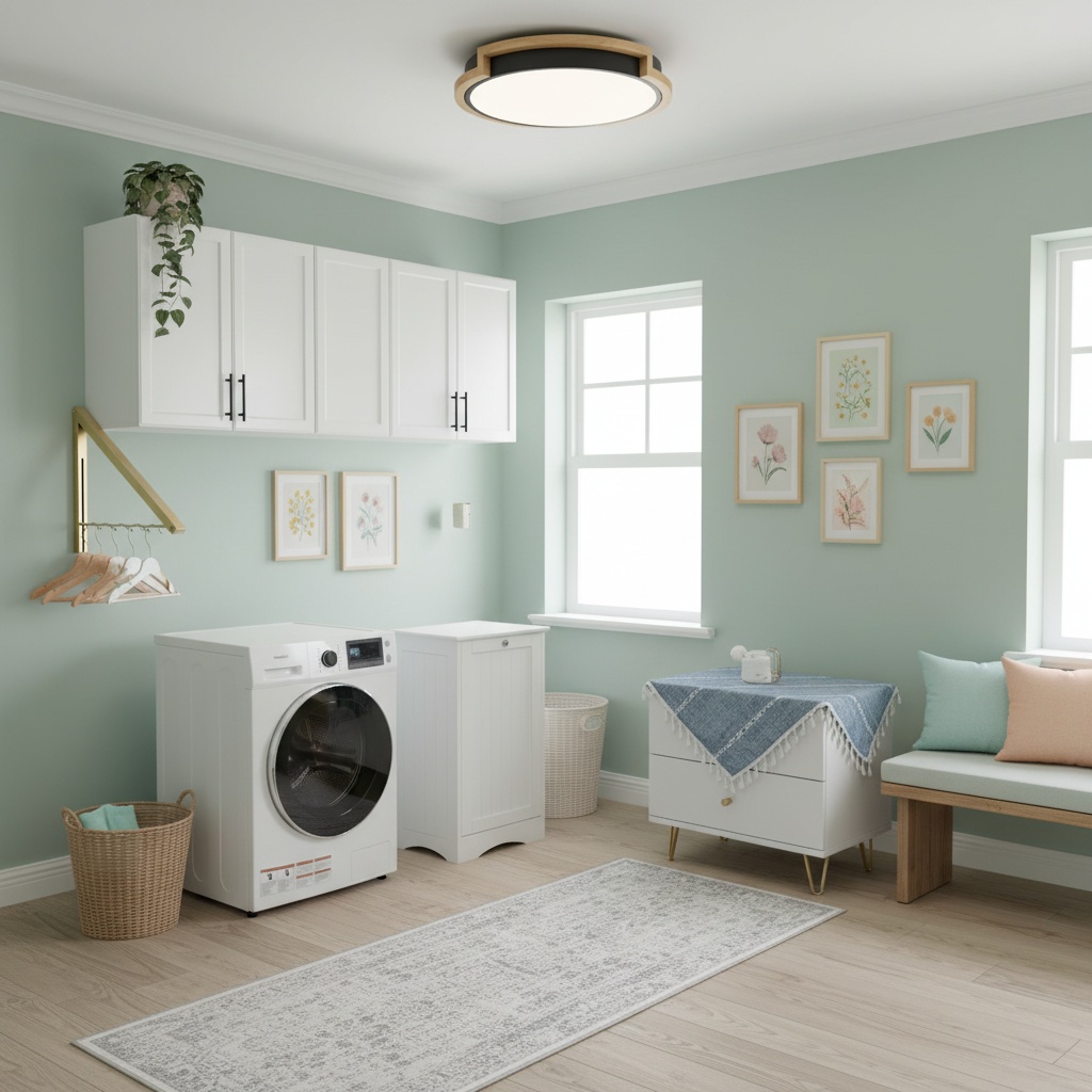 Rustic Laundry Room Ideas | Pastel Home Interior Design - Artevia