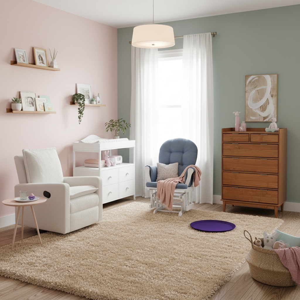 Home Interior Design: Scandinavian Nursery with Pastel Colors - Artevia