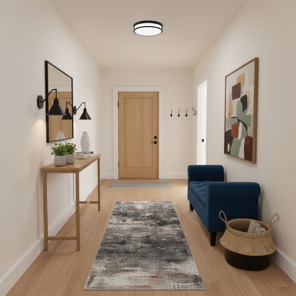 Eco-Friendly Hallway Design with Earth Tones: Stylish Home Interior ...