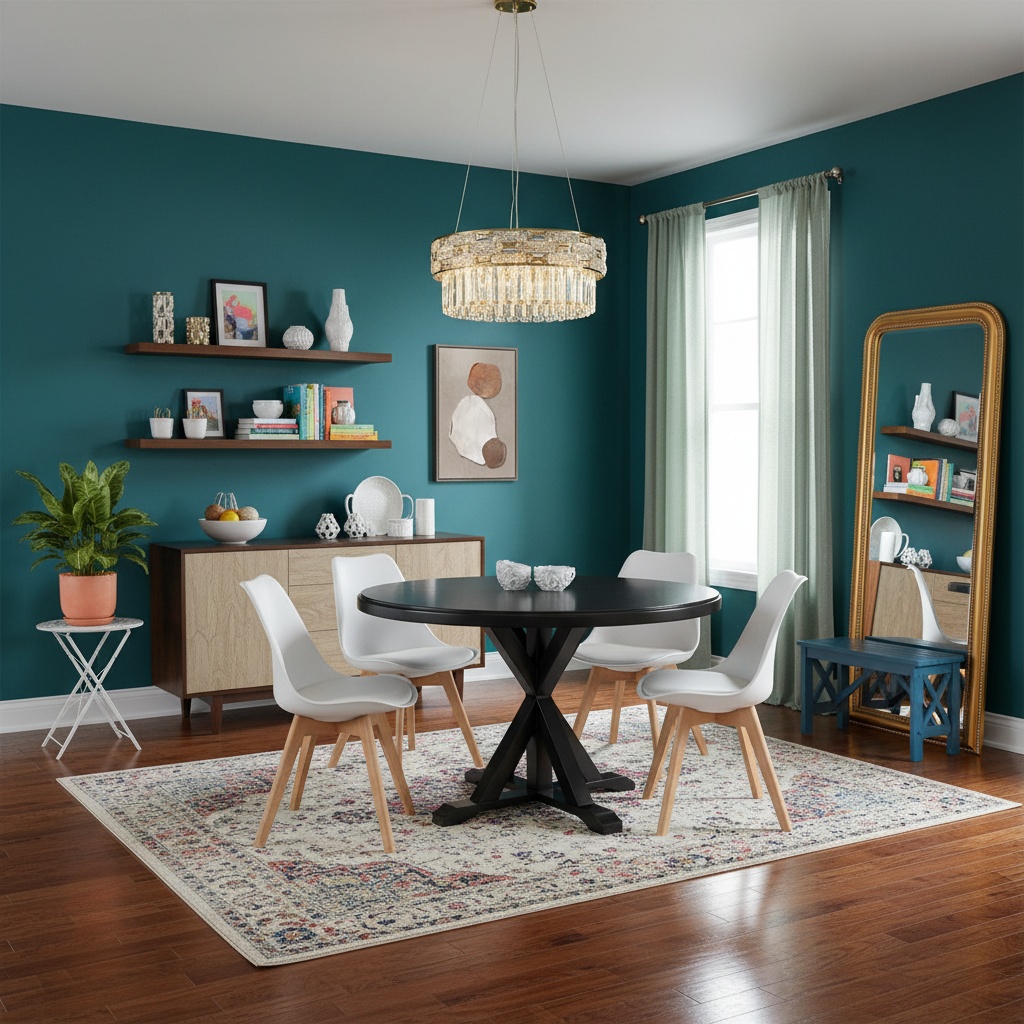 Minimalist Dining Room Design with Bold Colors - Home Interior Tips ...