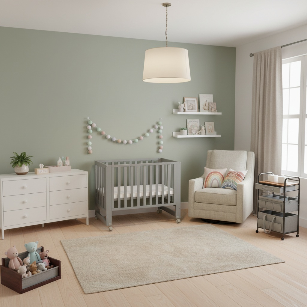 Photo inspiration: Visual Reference: Industrial Nursery Design Pastel Color Scheme Ideas For Modern Homes