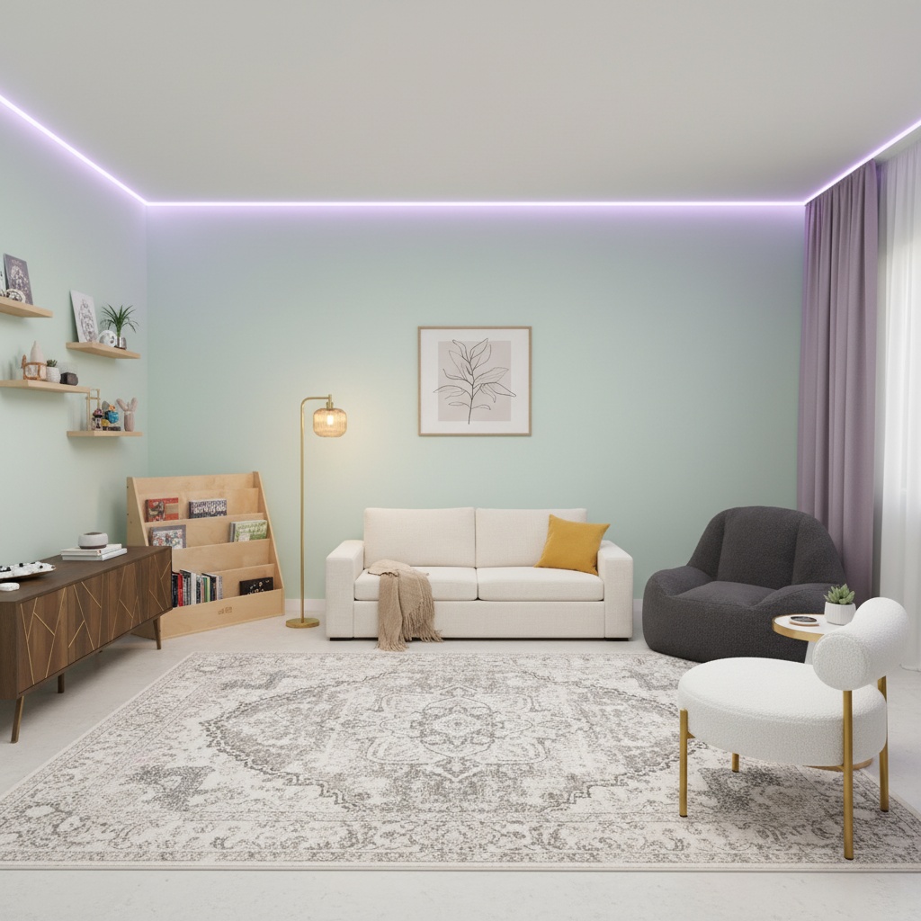 Scandinavian Media/Game Room Ideas - Soft Pastels | Home Interior ...