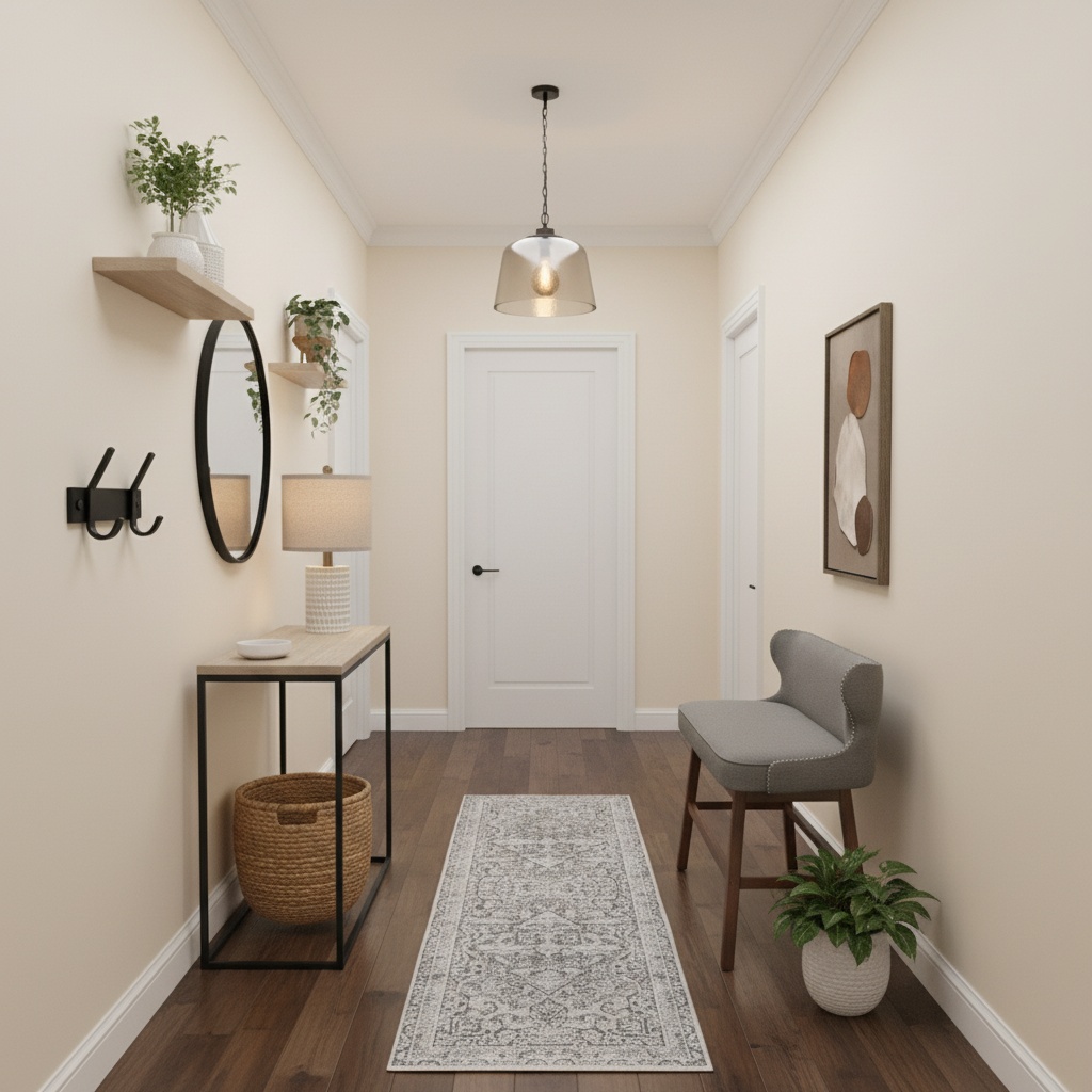 Minimalist Hallway Design with Neutral Palette | Home Interior Design ...